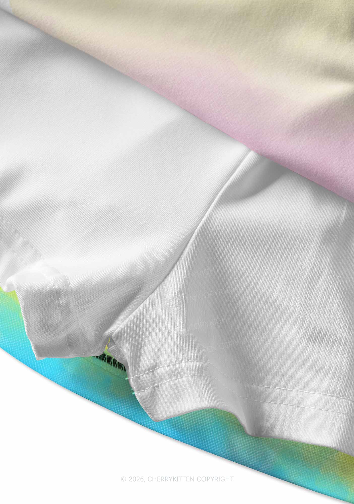 Pansexual Tie Dye Pride Y2K Print Mini Skirt Cherrykitten