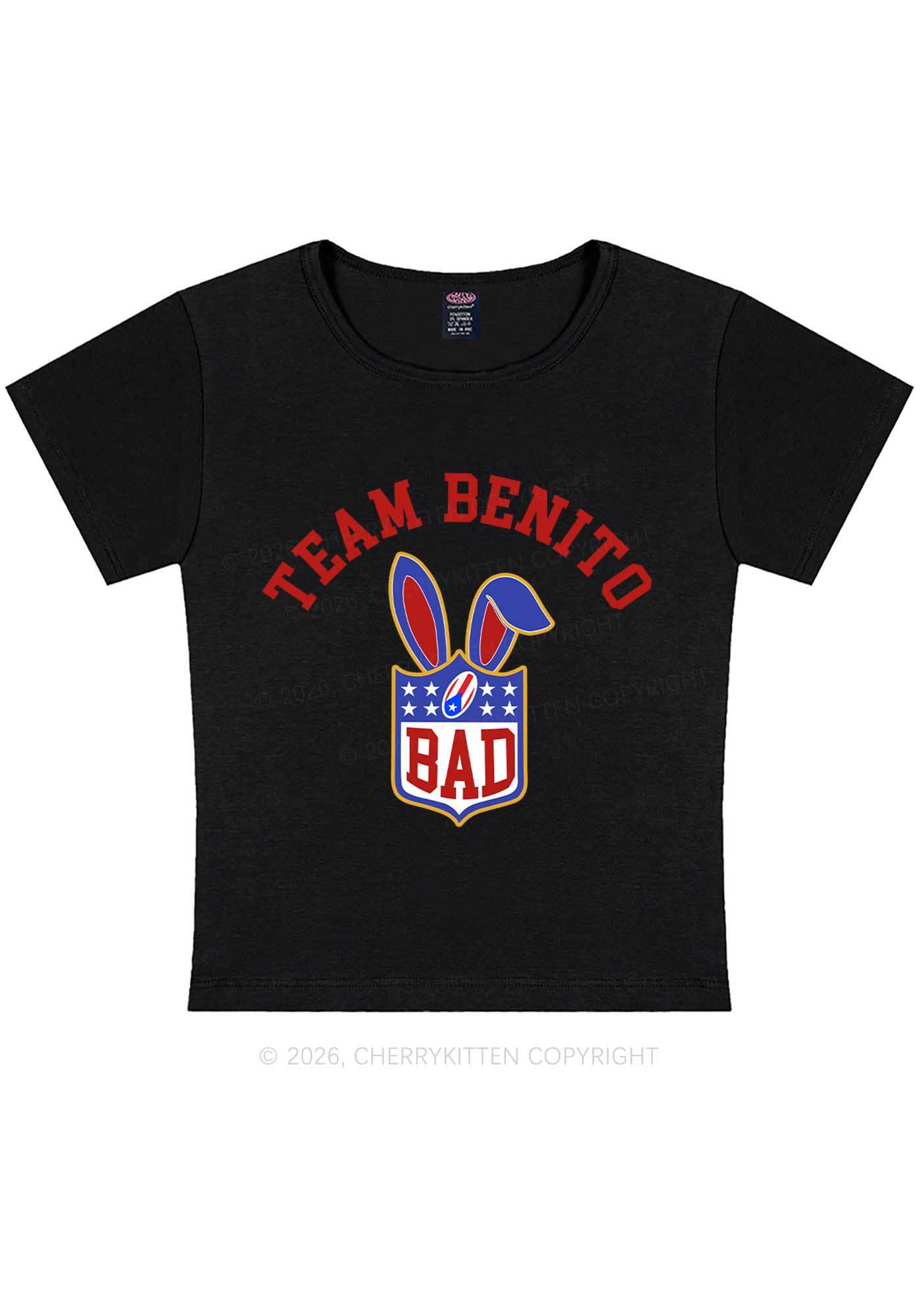 Pink Bad Bunny Y2K Baby Tee Cherrykitten