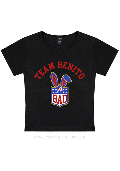 Pink Bad Bunny Y2K Baby Tee Cherrykitten
