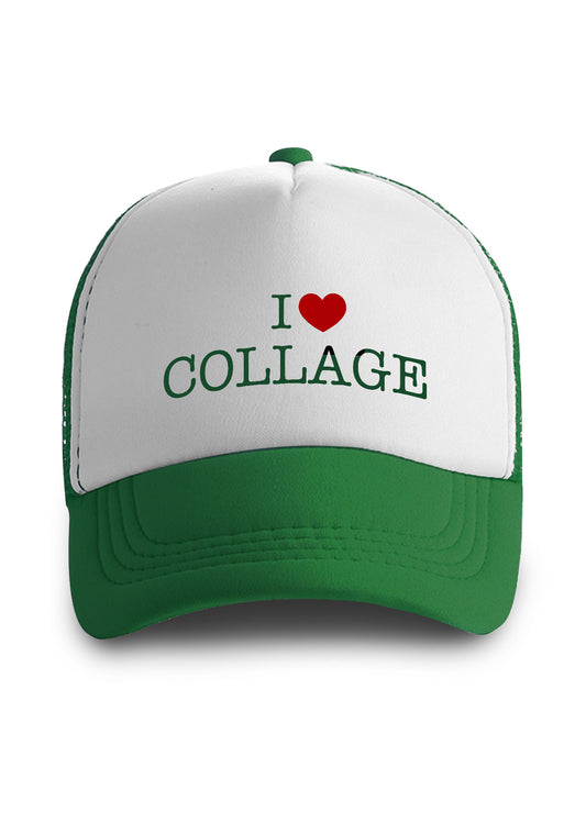 I Love Collage Trucker Hat