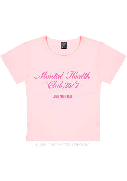 Mental Health Club Y2K Baby Tee Cherrykitten