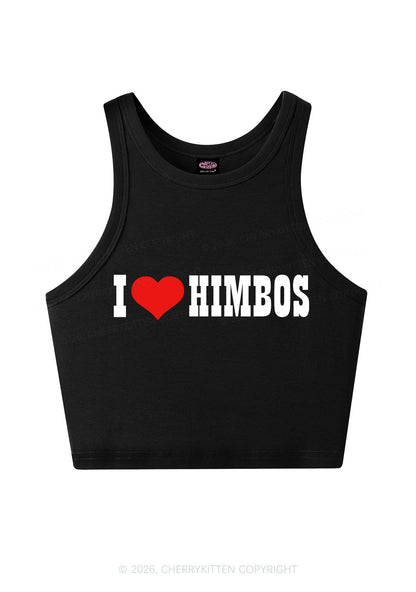 I Love Himbos Y2K Crop Tank Top Cherrykitten