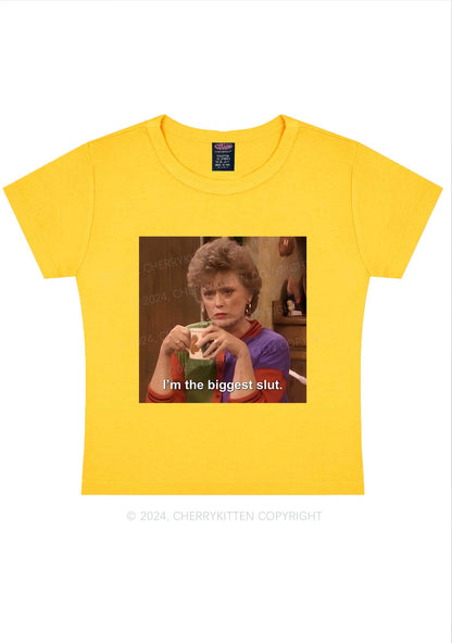 Im The Biggest Slxt Y2K Baby Tee Cherrykitten