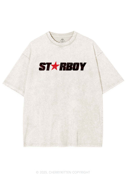 Red Starboy Y2K Shirts Washed Tee Cherrykitten