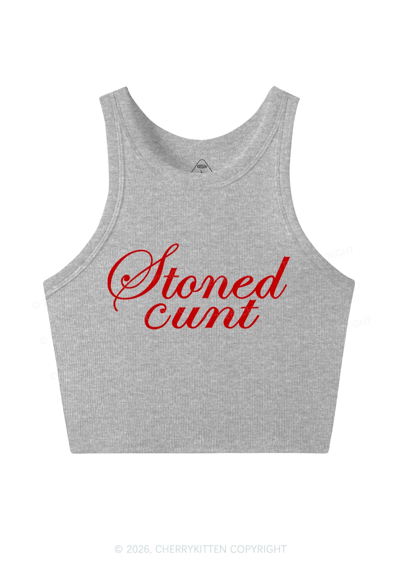 Stoned Cxxt Y2K Crop Tank Top Cherrykitten
