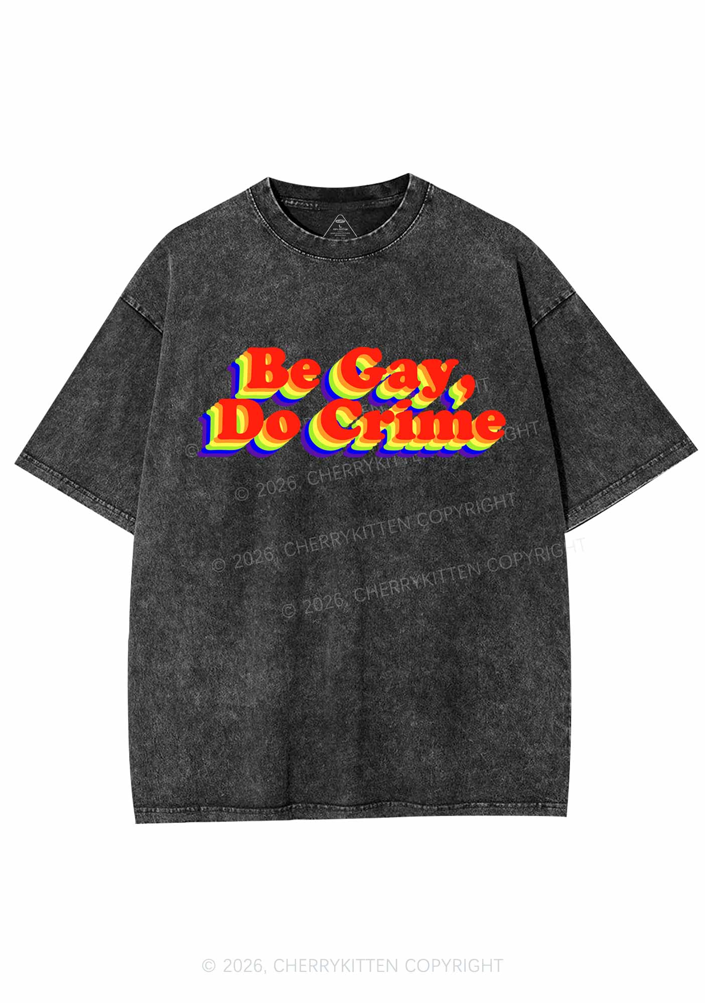 Be Gay Do Crxme Y2K Shirts Washed Tee Cherrykitten