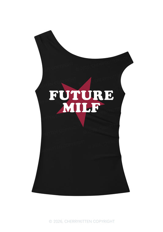 Future Mxxf Y2K Off Shoulder Tank Top Cherrykitten