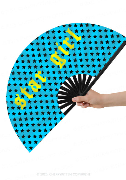 Star Girl Y2K Rave Hand Fan Cherrykitten