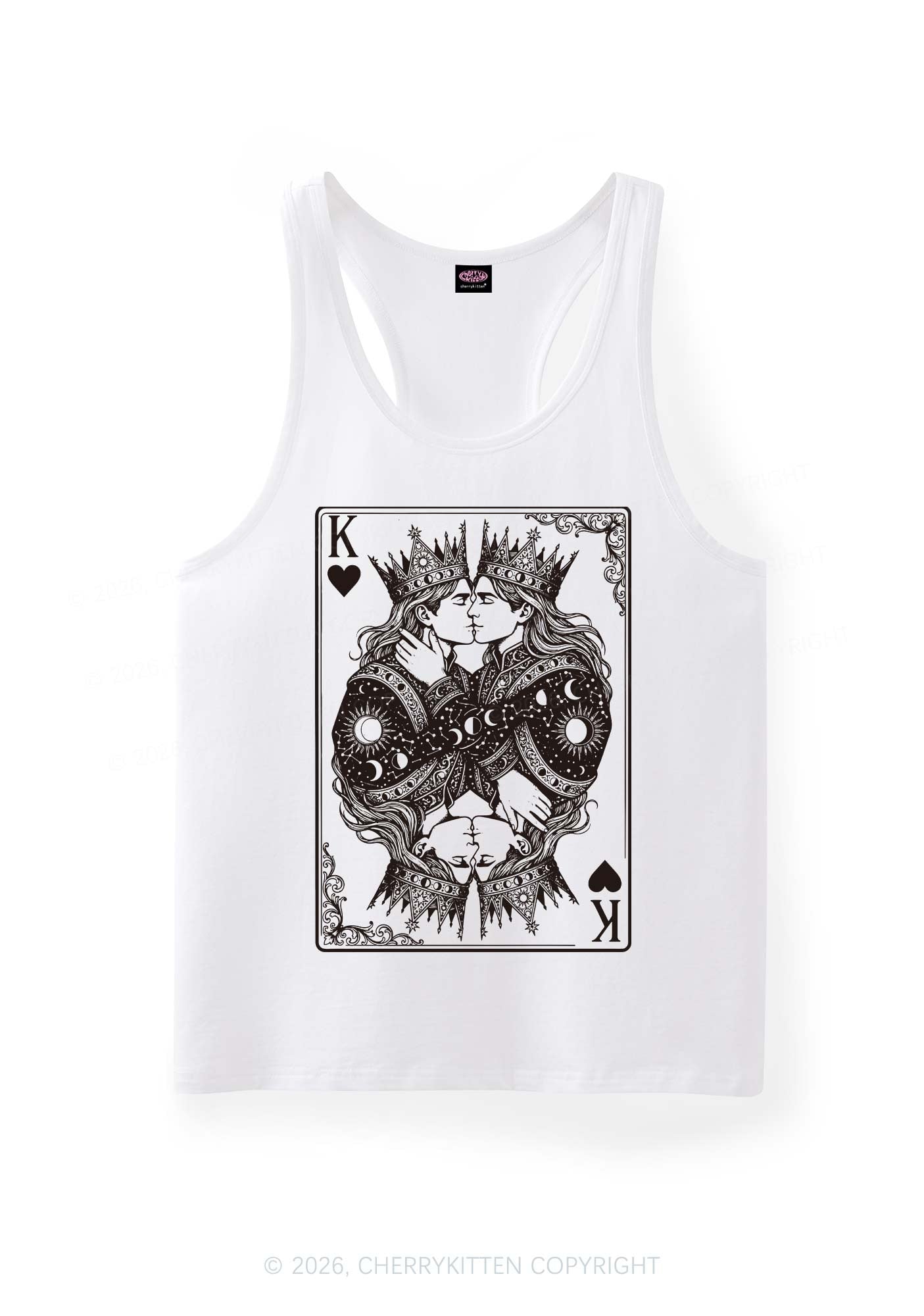Kings Kissing Pride Y2K Men Racerback Tank Top Cherrykitten