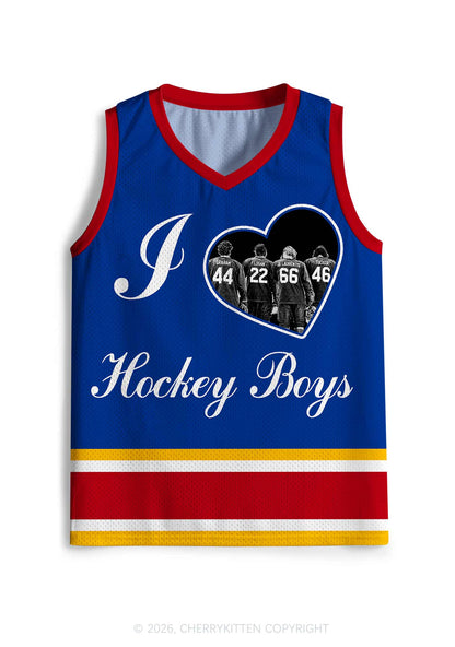 I Love Four Hockey Boys JL Y2K Sport Jersey Tank Cherrykitten