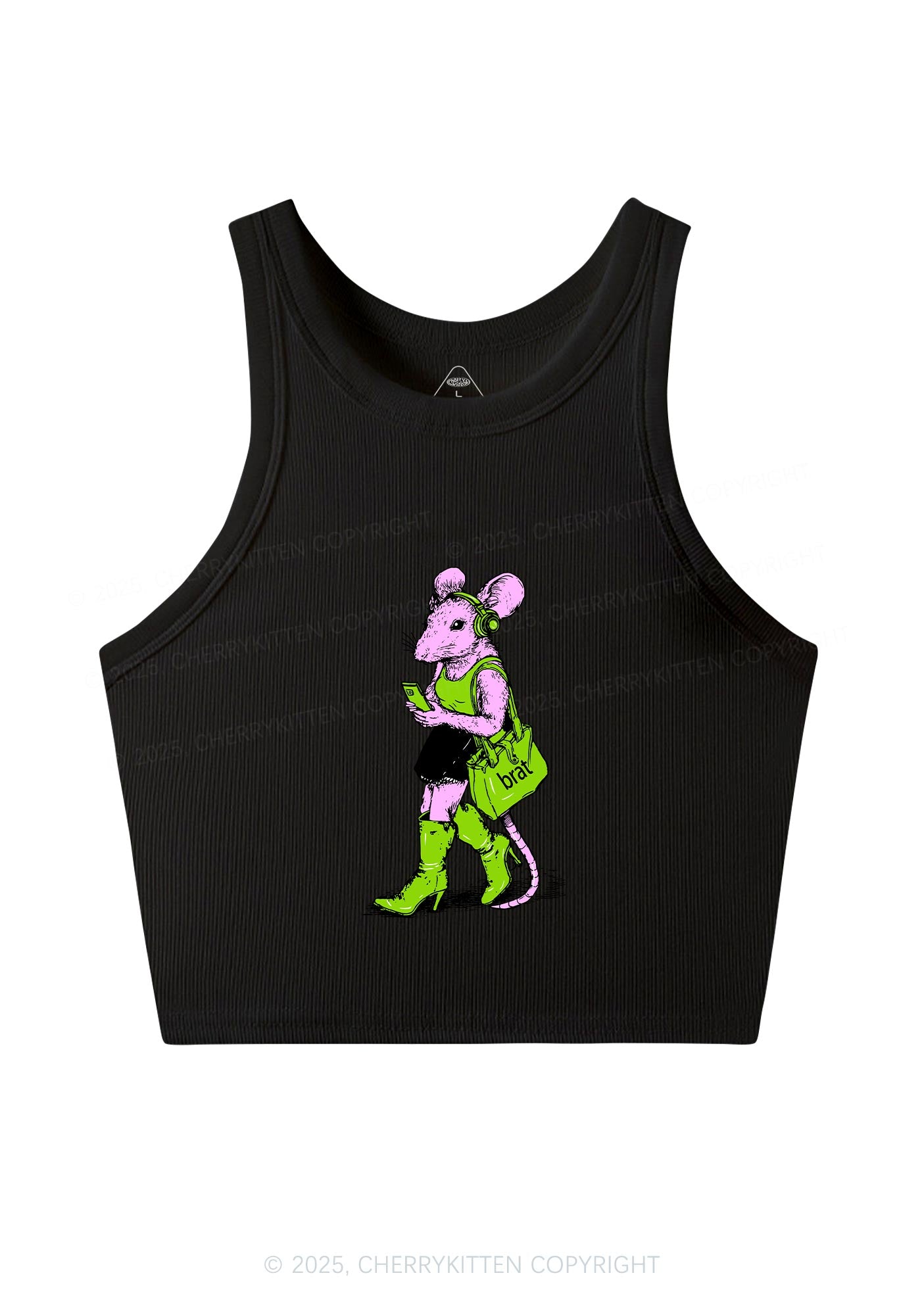 Brat Girl Y2K Crop Tank Top Cherrykitten