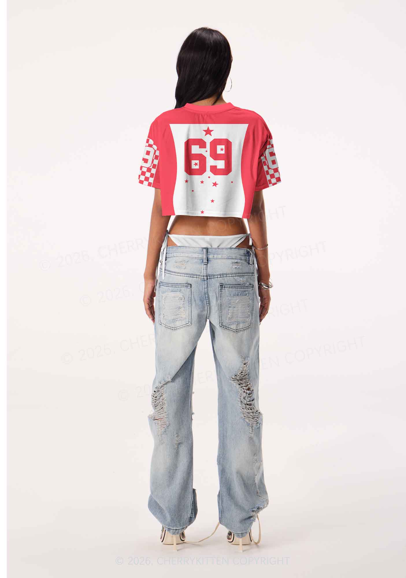 Cowgirl Wrangler Pride Y2K Crop Sport Jersey Shirts Cherrykitten