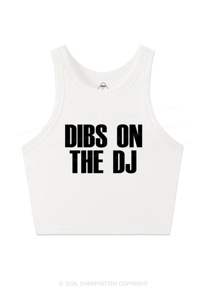 Dibs On The DJ Y2K Crop Tank Top Cherrykitten