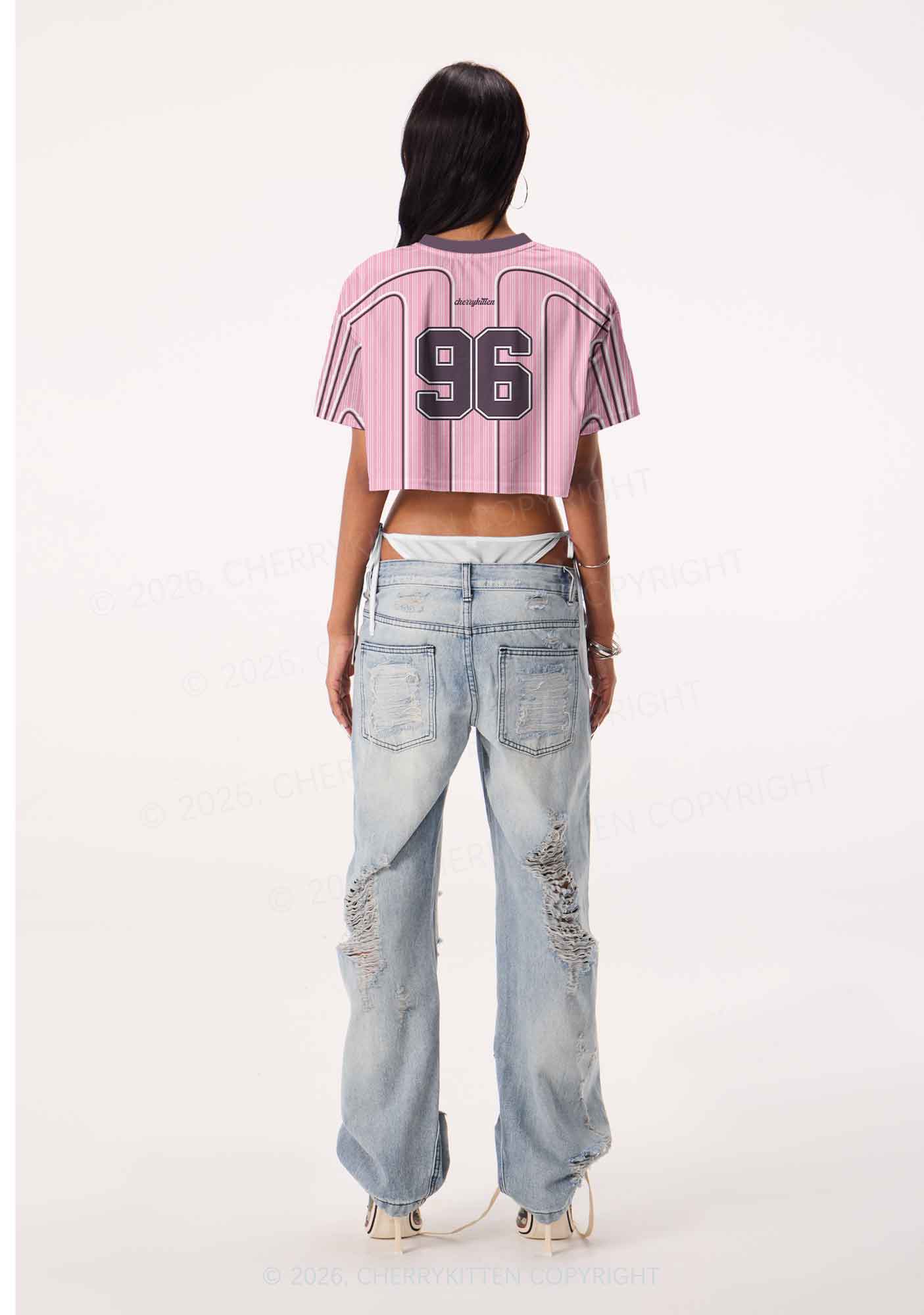 Gay Angels Pride Y2K Crop Sport Jersey Shirts Cherrykitten