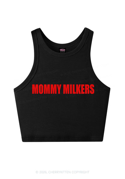 Mommy Milkers Y2K Crop Tank Top Cherrykitten