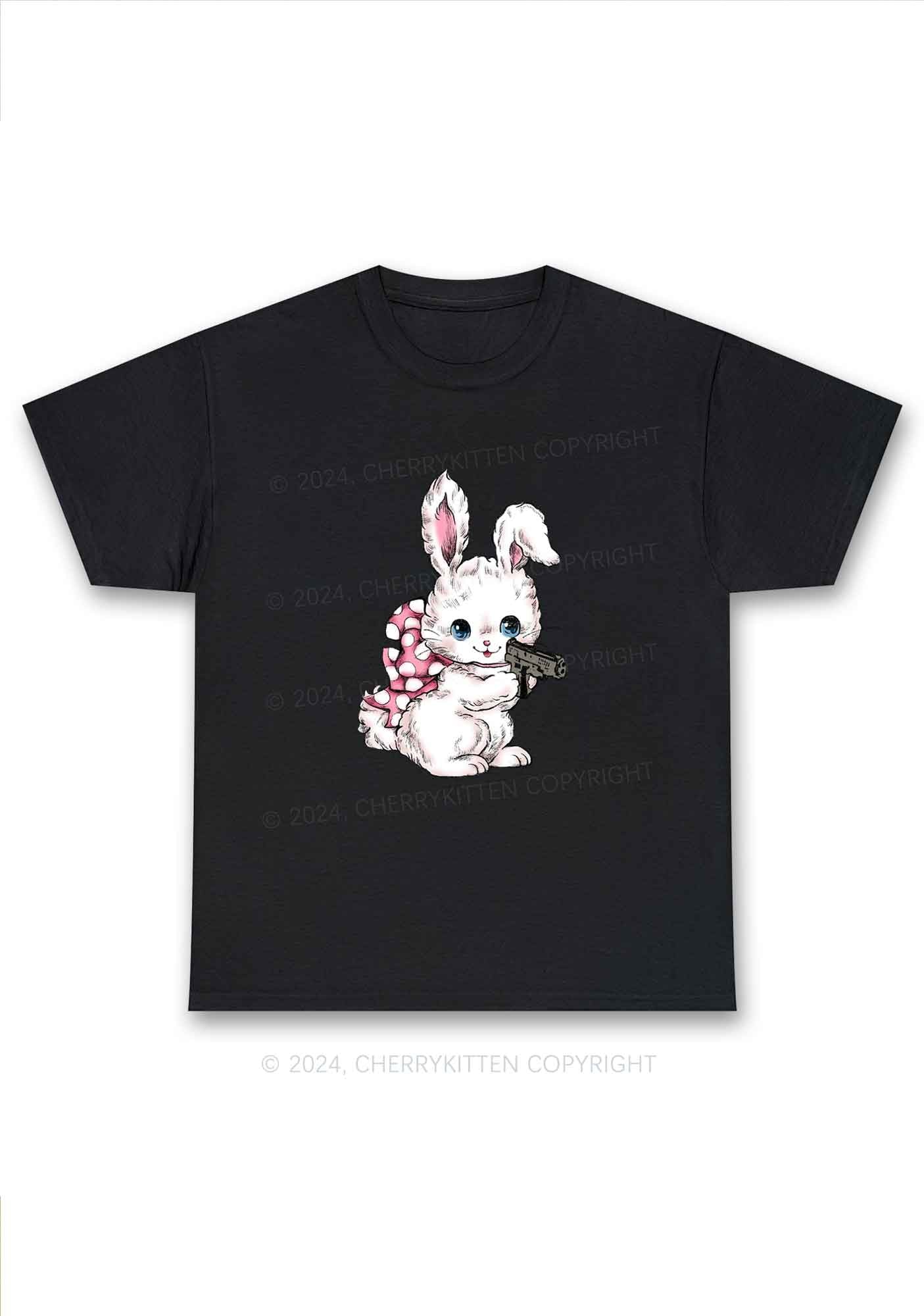 Bunny Shooting Y2K Chunky Shirt Cherrykitten