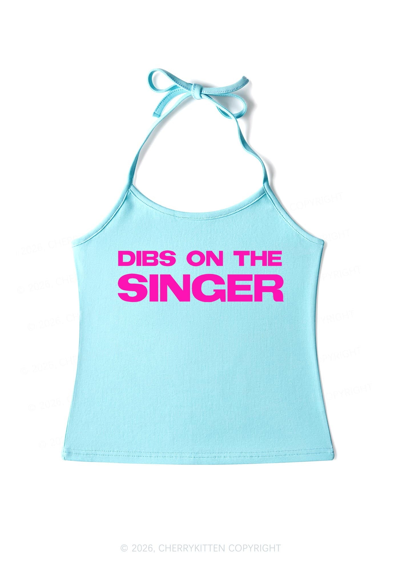 Dibs On The Singer Y2K Halter Neck Cami Cherrykitten