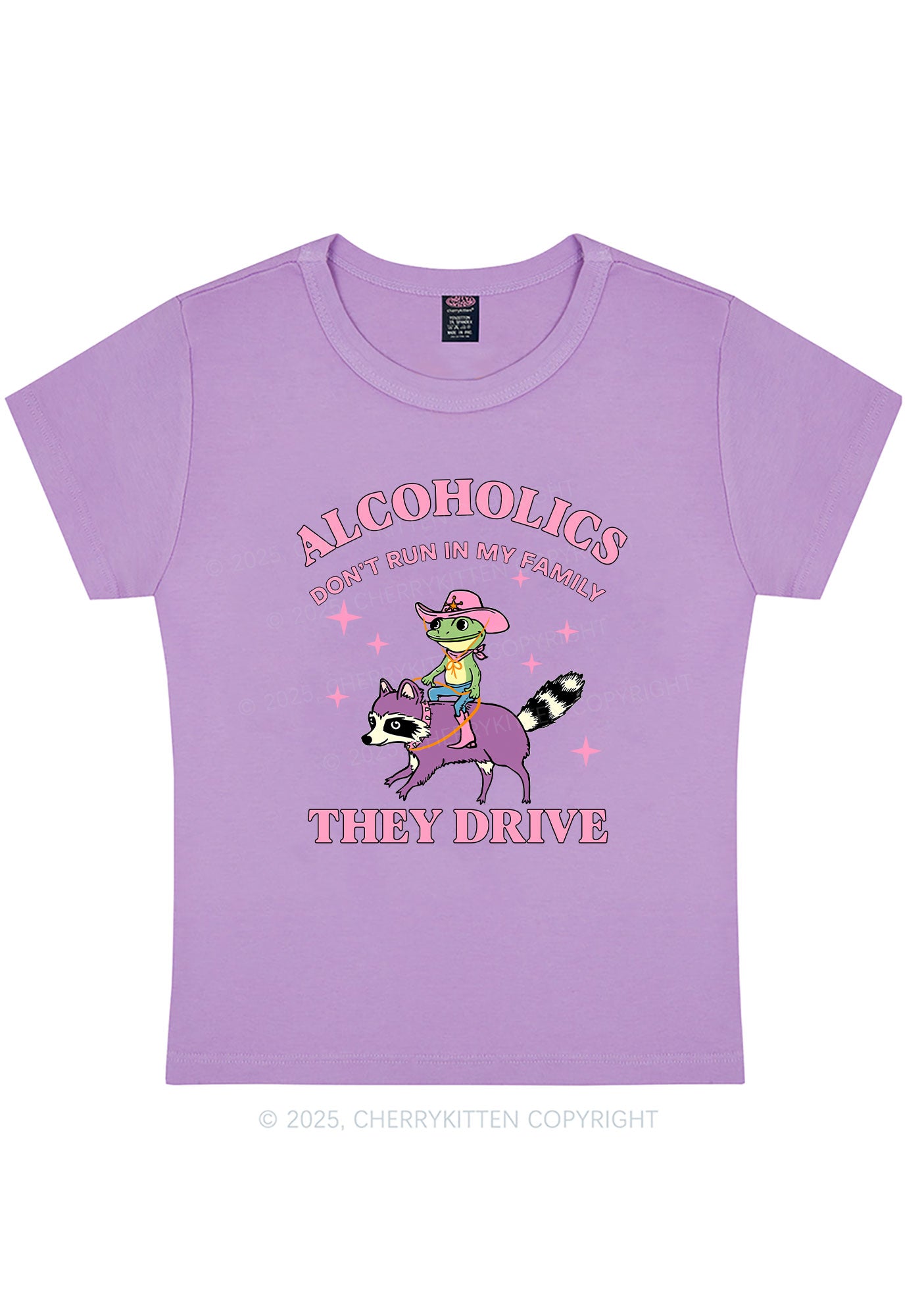 Alcoholics Drive Y2K Baby Tee Cherrykitten