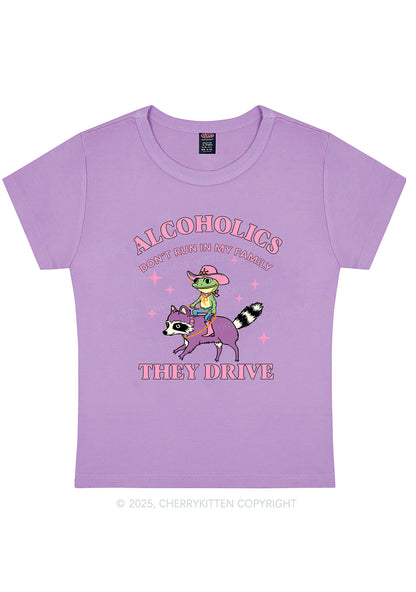 Alcoholics Drive Y2K Baby Tee Cherrykitten