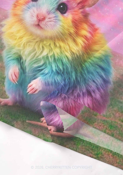 Unicorn Rat Pride Y2K Mesh Cami Tank Cherrykitten