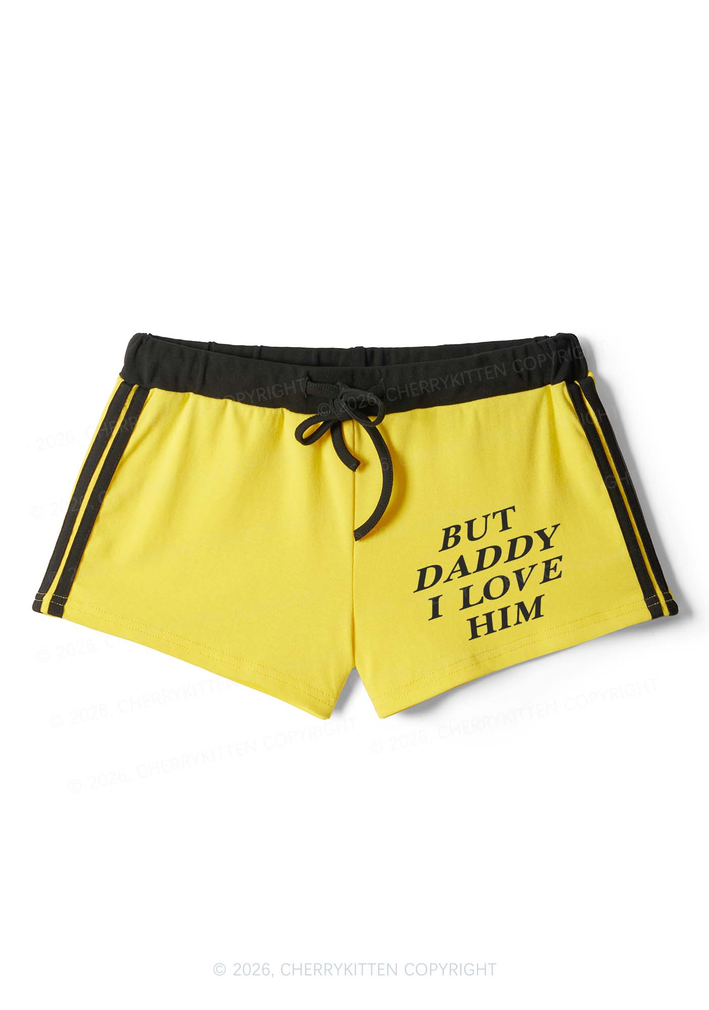 But Daddy I Love Him Pride Y2K Drawstring Mini Shorts Cherrykitten