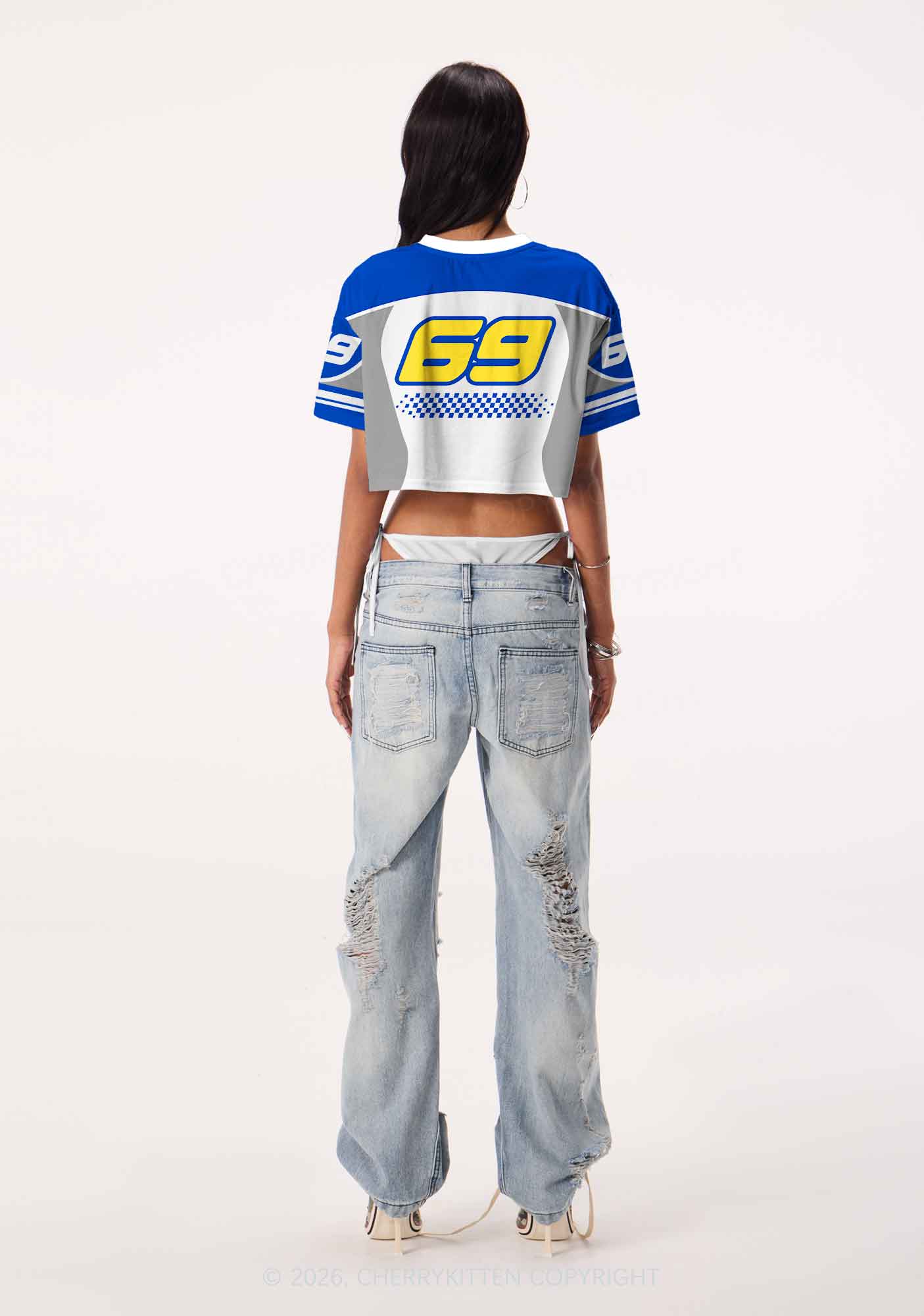God Given Lesbian Right Pride Y2K Crop Sport Jersey Shirts Cherrykitten