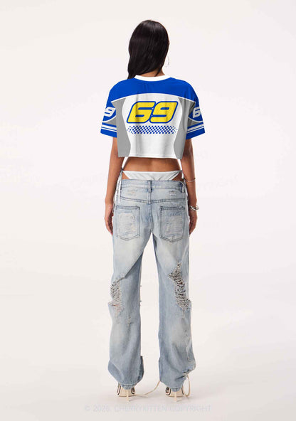 God Given Lesbian Right Pride Y2K Crop Sport Jersey Shirts Cherrykitten