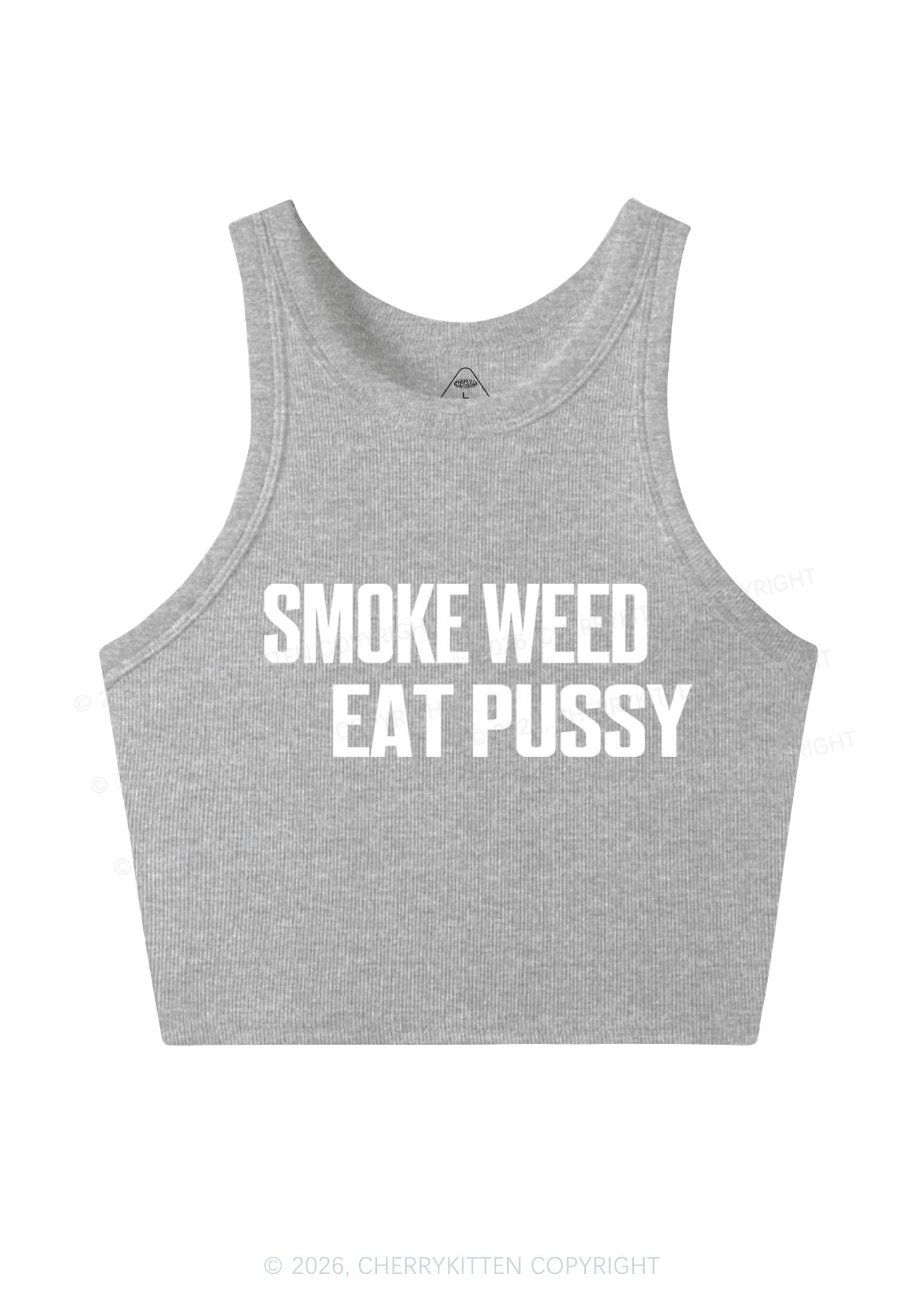 Smoke Wxxd Eat Puxxy Y2K Crop Tank Top Cherrykitten