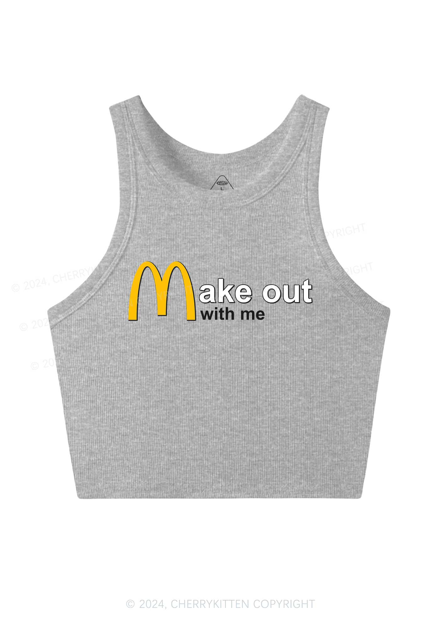 Make Out With Me Y2K Crop Tank Top Cherrykitten