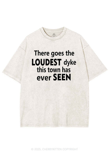 The Loudest Dyke Y2K Shirts Washed Tee Cherrykitten