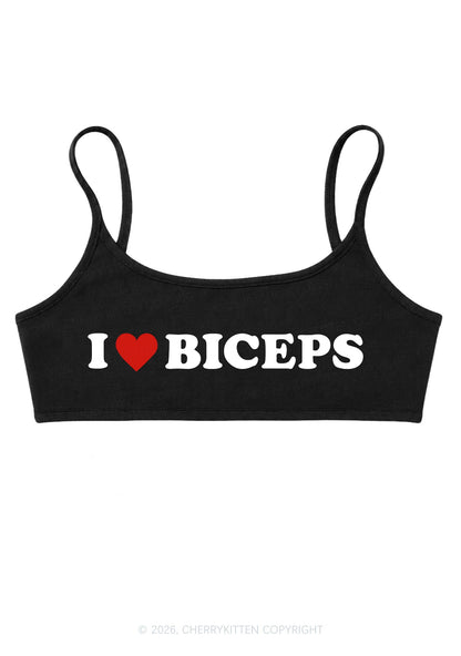 I Love Biceps Y2K Super Crop Cami Cherrykitten