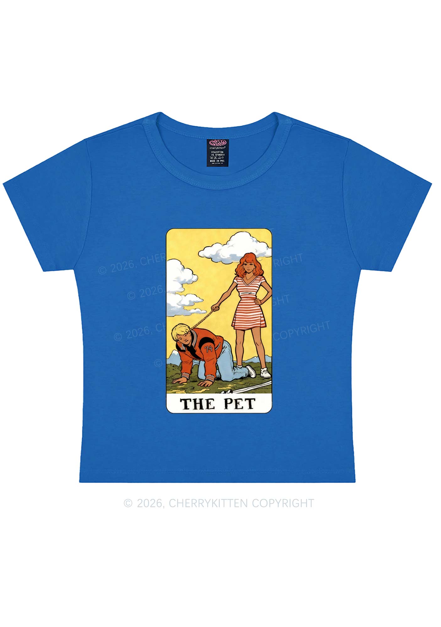 The Pet Y2K Baby Tee Cherrykitten