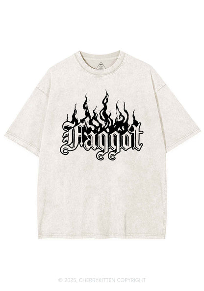 Halloween Goth Faggot Pride Y2K Shirts Washed Tee Cherrykitten
