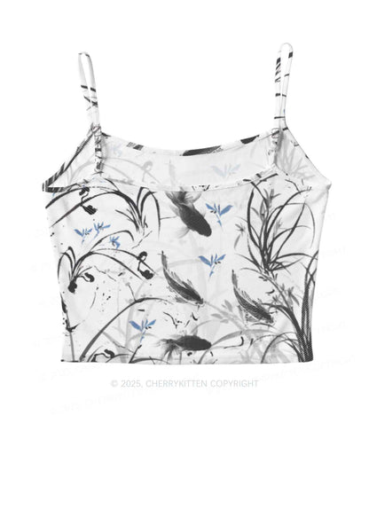 Ink Carp Y2K Mesh Cami Tank Cherrykitten
