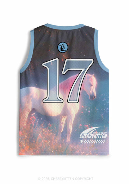 Pink Hair Horse Suffer From Gay Thoughts Pride Y2K Sport Jersey Tank Cherrykitten