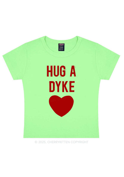 Hug A Dyke Y2K Baby Tee Cherrykitten