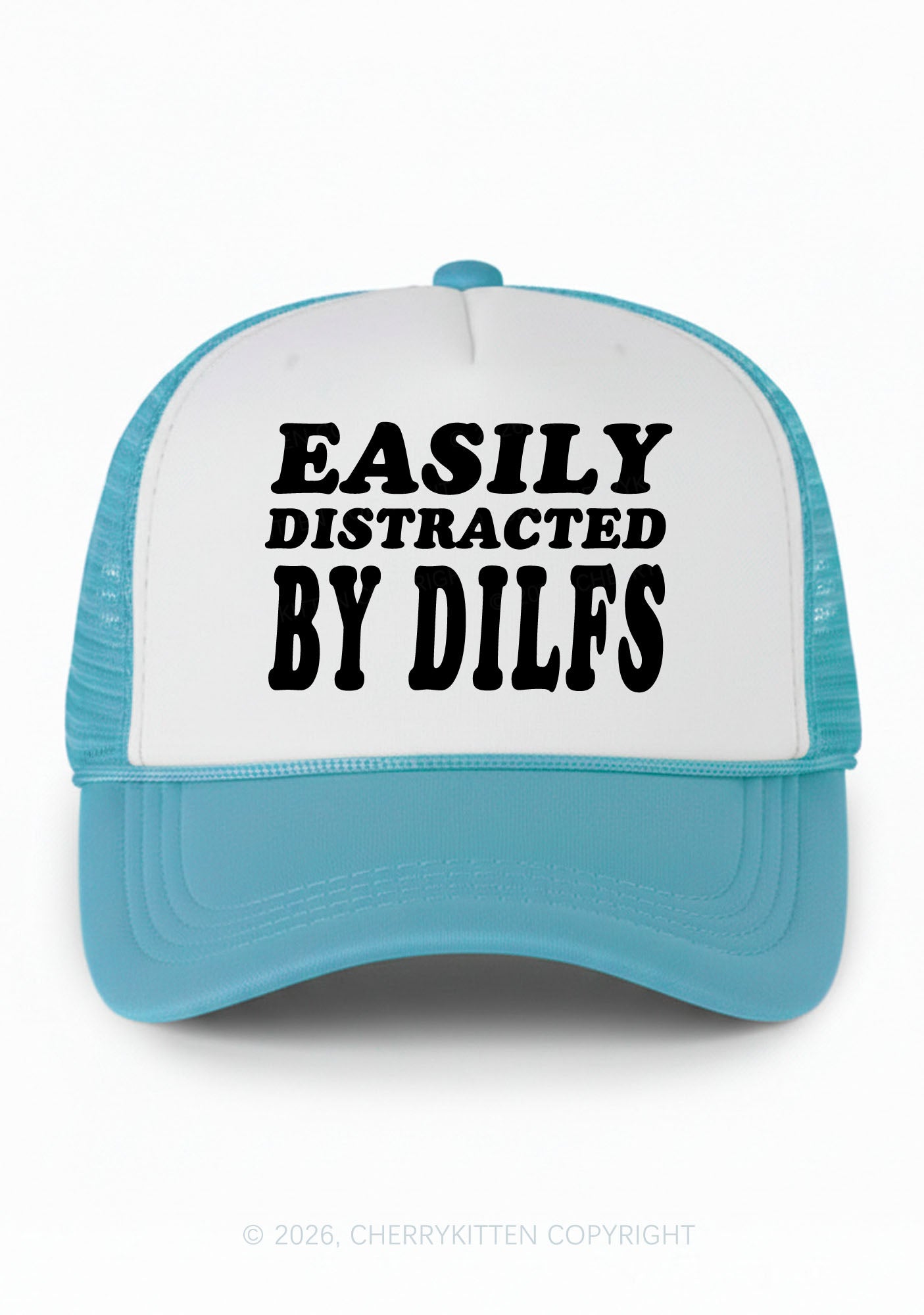 Easily Distracted By Dxxfs Y2K Colorblock Trucker Hat Cherrykitten