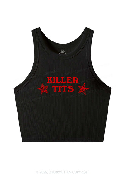Killer Txts Y2K Crop Tank Top Cherrykitten
