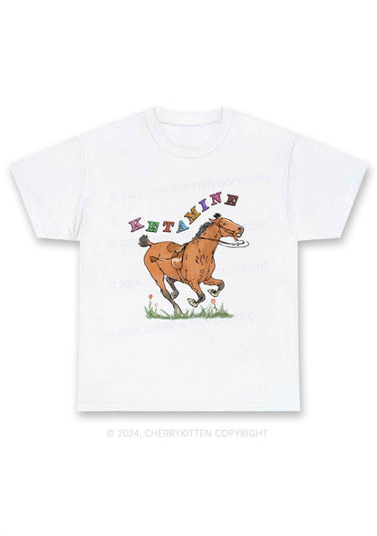 Orange Pony Y2K Chunky Shirt Cherrykitten