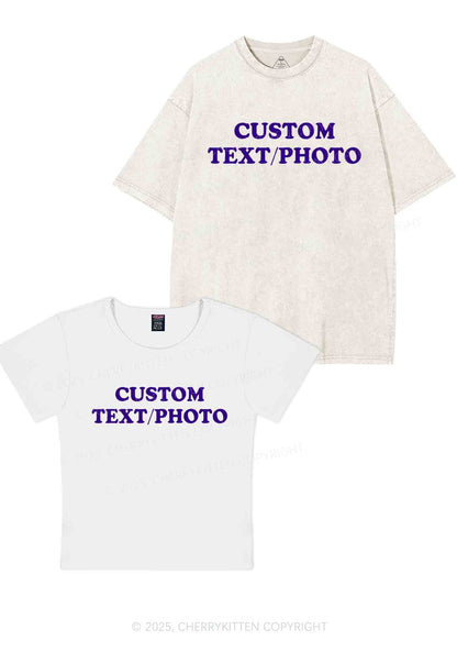 Custom Text Y2K Valentine's Day Couple Shirt Cherrykitten