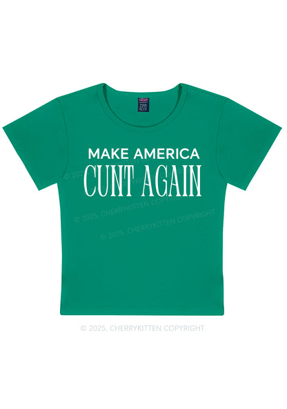 Make America Cxxt Again Y2K Baby Tee Cherrykitten