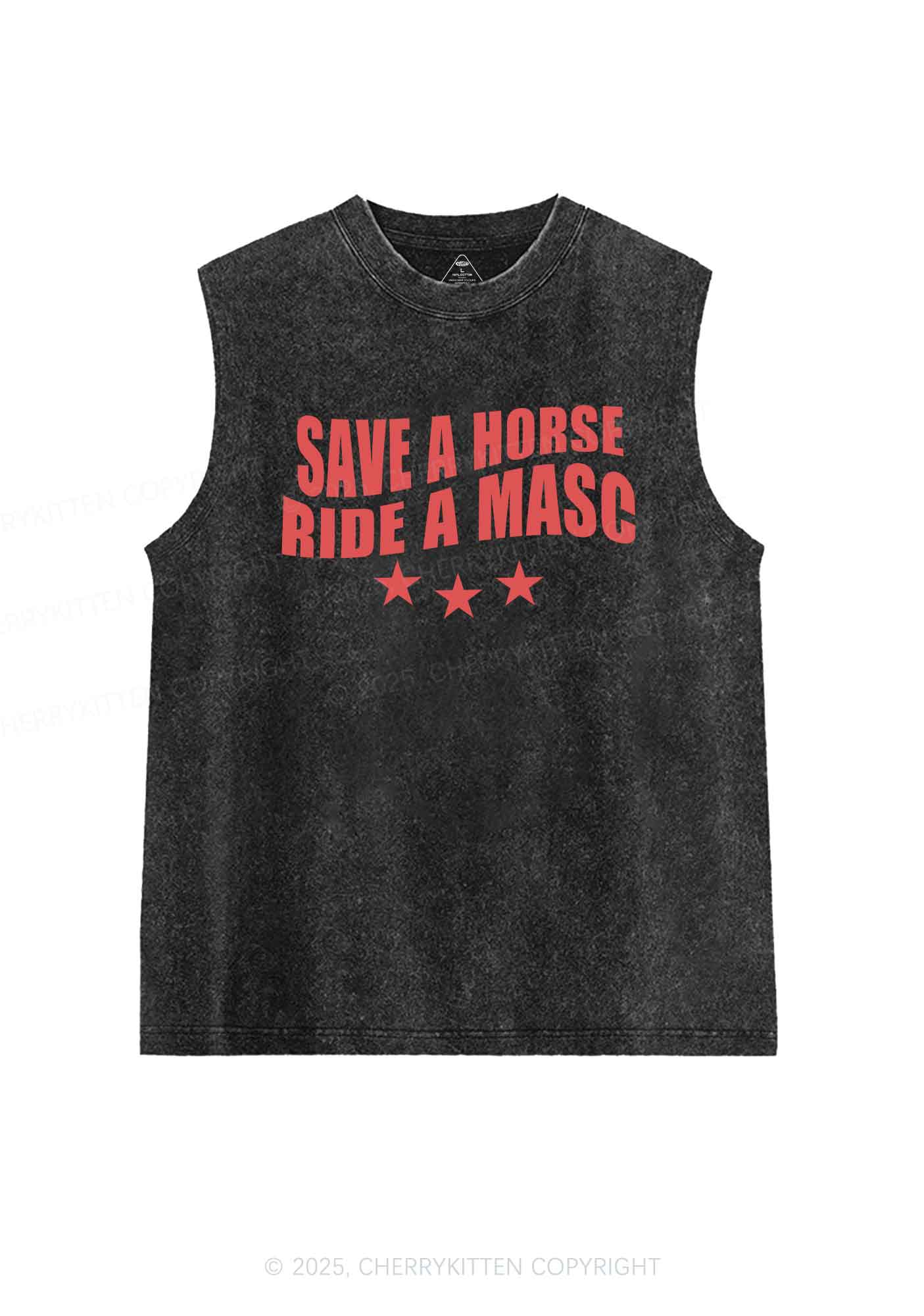 Ride A Masc Pride Y2K Washed Muscle Tank Cherrykitten