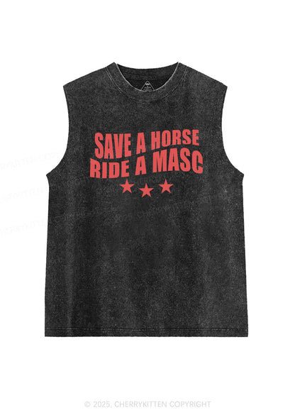 Ride A Masc Pride Y2K Washed Muscle Tank Cherrykitten