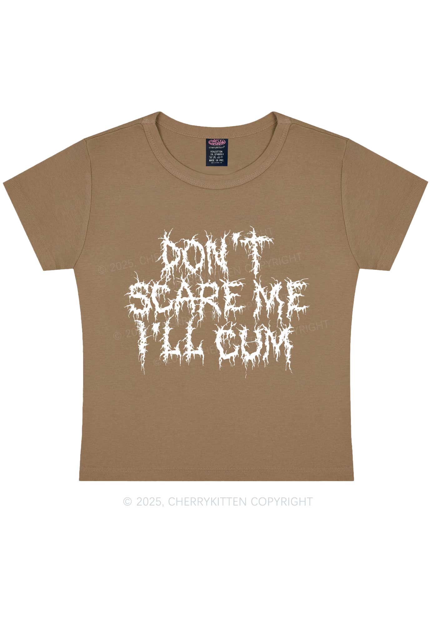 Halloween Dont Scare Me Cum Y2K Baby Tee Cherrykitten