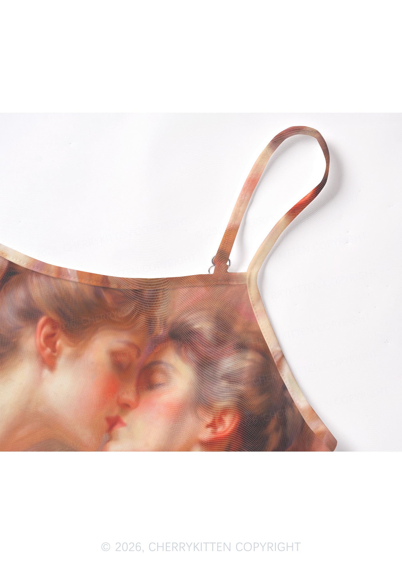 Pastel Dreamy Kissing Couple Pride Y2K Mesh Cami Tank Cherrykitten