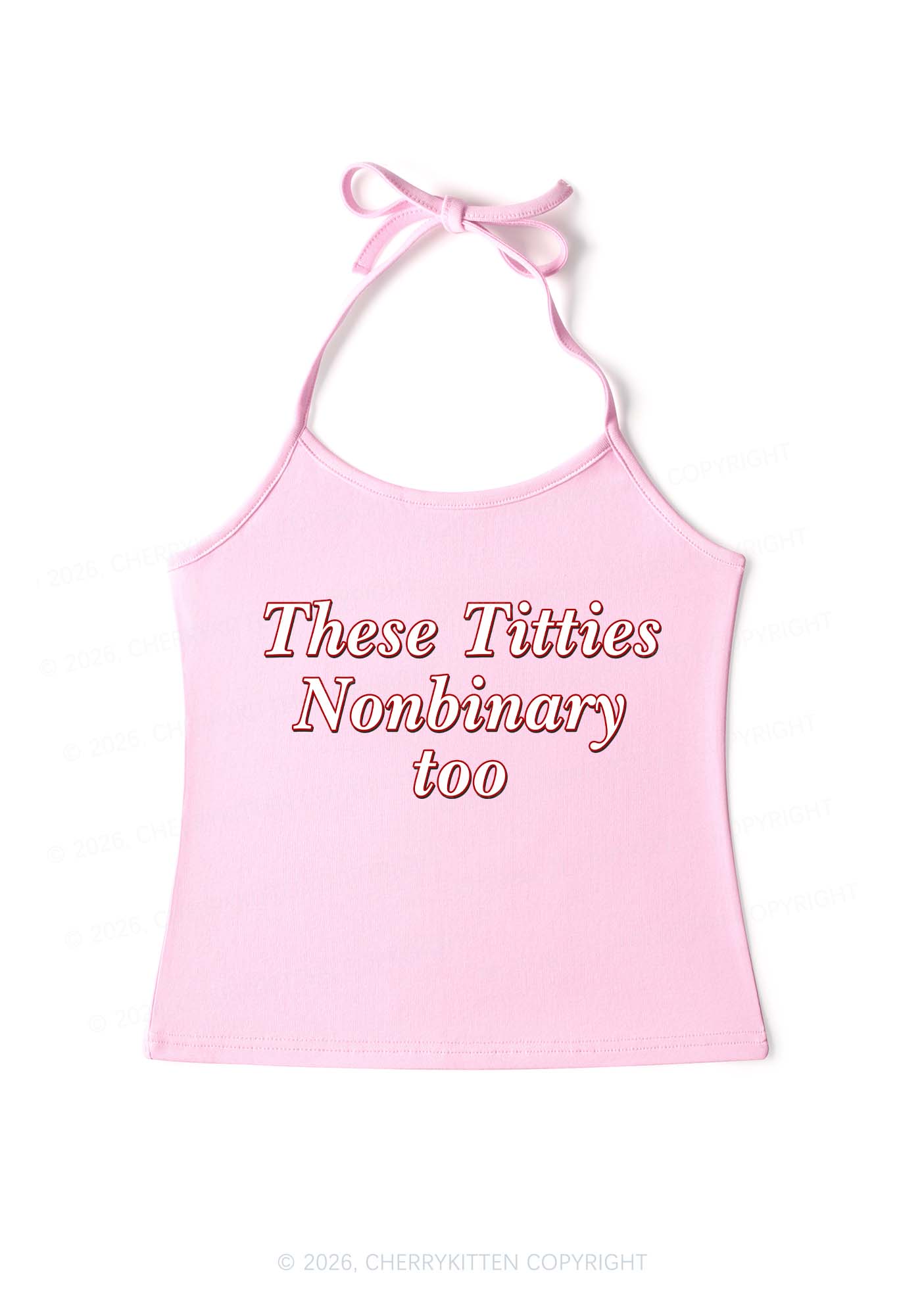 Txtties Nonbinary Too Y2K Halter Neck Cami Cherrykitten