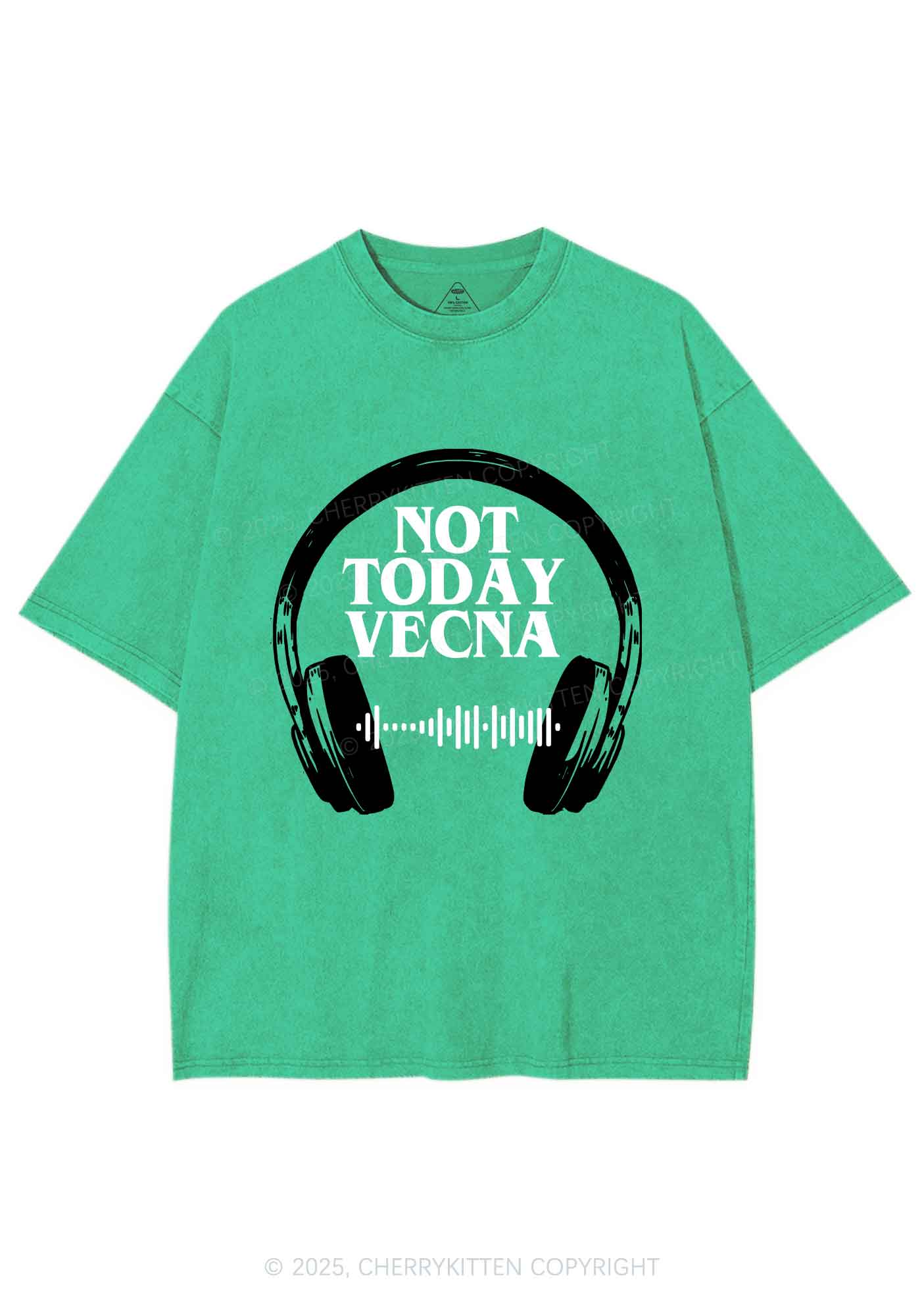 Custom Spotify Code Not Today Y2K Shirts Washed Tee Cherrykitten