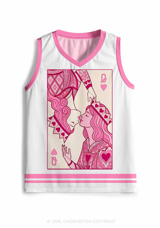 Two Pink Queens Kissing Pride Y2K Sport Jersey Tank Cherrykitten