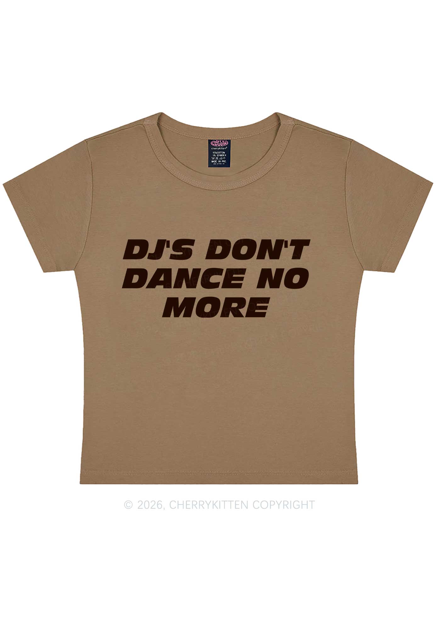 DJs Dont Dance No More Y2K Baby Tee Cherrykitten