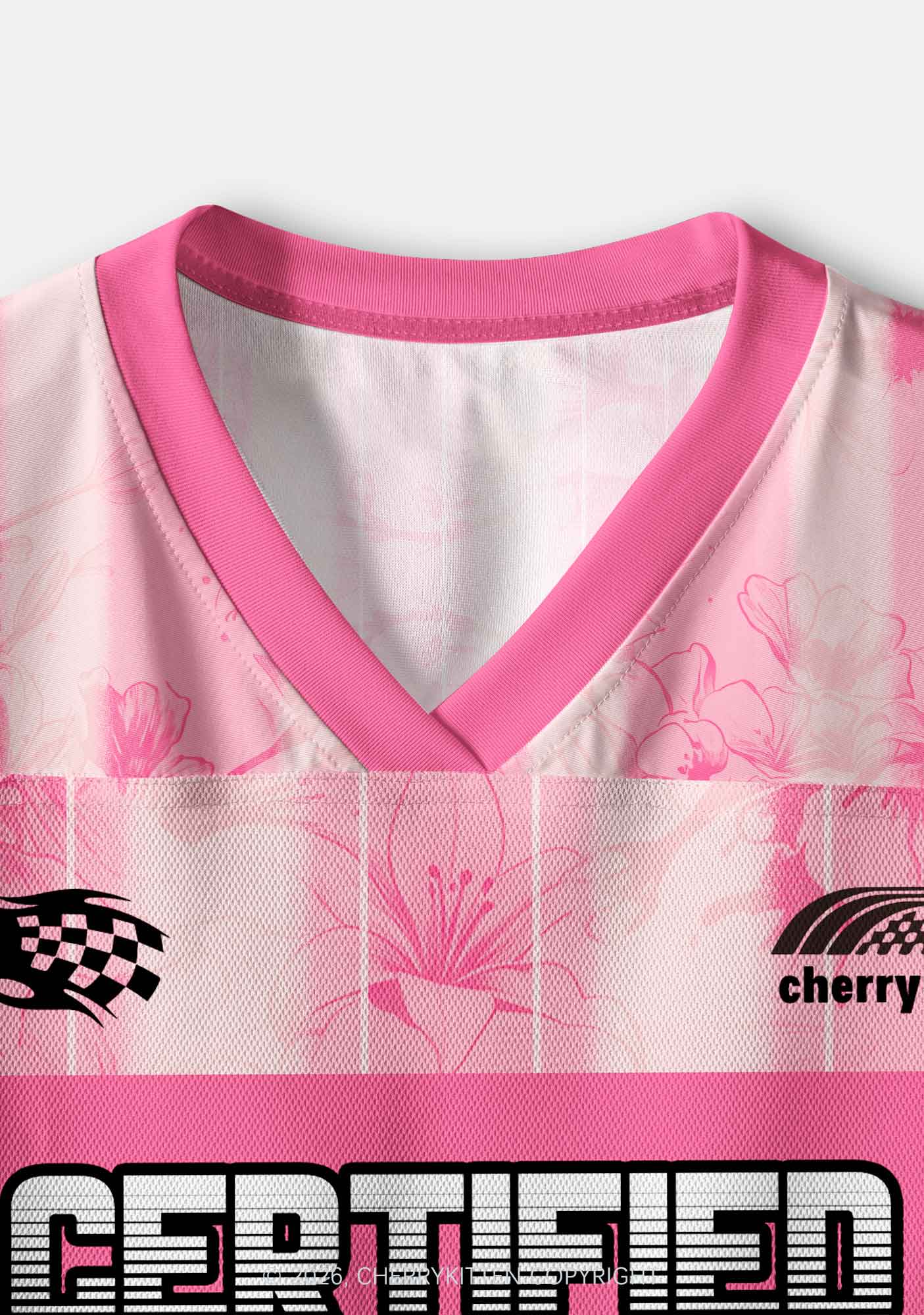 Certified Sapphic Tendencies Pride Y2K Crop Sport Jersey Shirts Cherrykitten
